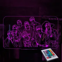 Світильник-нічник Bioworld Stray Kids USB Різнокольоровий (28197)