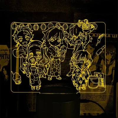 Светильник-ночник Bioworld Demon Slayer Kamado Nezuko Tanjirou Agatsuma Zenitsu USB Разноцветный (28084) Светильник-ночник Bioworld Demon Slayer Kamado Nezuko Tanjirou Agatsuma Zenitsu USB Разноцветный (28084)