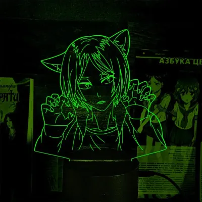 Светильник-ночник Bioworld Haikyuu Kenma Kozume Cat USB Разноцветный (28075) Светильник-ночник Bioworld Haikyuu Kenma Kozume Cat USB Разноцветный (28075)