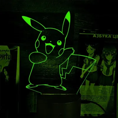 Світильник-нічник Bioworld Пікачу Pokemon USB Різнокольоровий (28070) Світильник-нічник Bioworld Пікачу Pokemon USB Різнокольоровий (28070)