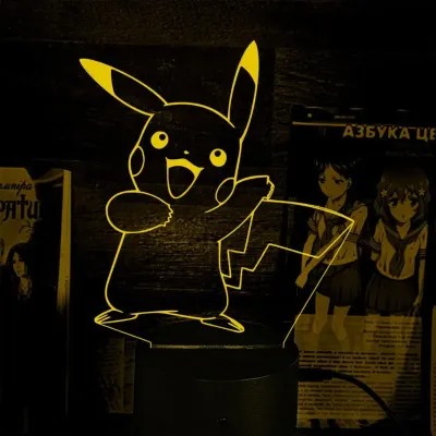 Світильник-нічник Bioworld Пікачу Pokemon USB Різнокольоровий (28070)