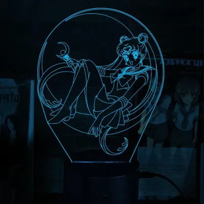 Світильник-нічник Bioworld Sailor Moon USB Різнокольоровий (28052)