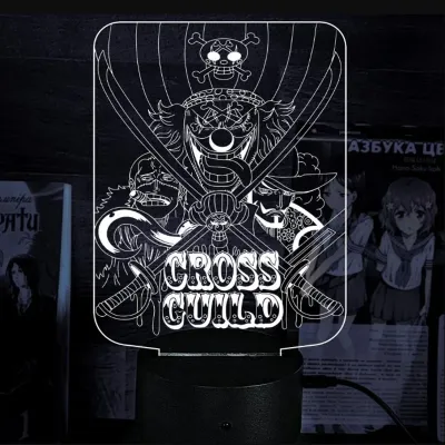 Світильник-нічник Bioworld Крос Гільдія One Piece USB Різнокольоровий (28017)