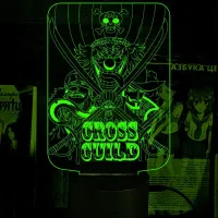 Светильник-ночник Bioworld Кросс Гильдия One Piece USB Разноцветный (28017)