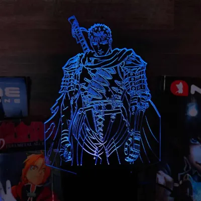 Світильник-нічник Bioworld Гатс Berserk Чорний мечник USB Різнокольоровий (28011)