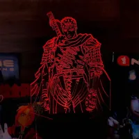 Світильник-нічник Bioworld Гатс Berserk Чорний мечник USB Різнокольоровий (28011)