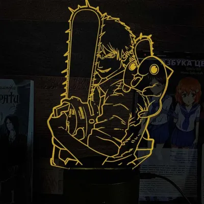 Світильник-нічник Bioworld Chainsaw Man USB Різнокольоровий (28009) Світильник-нічник Bioworld Chainsaw Man USB Різнокольоровий (28009)