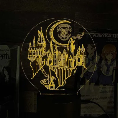 Светильник-ночник Bioworld Hogwarts школа волшебства и чародейства USB Разноцветный (28003)