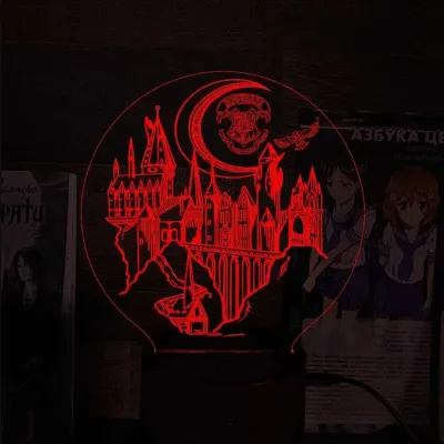 Светильник-ночник Bioworld Hogwarts школа волшебства и чародейства USB Разноцветный (28003)
