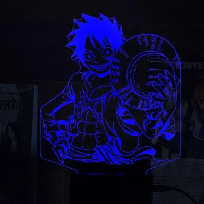 Світильник-нічник Bioworld Monkey D. Luffy One Piece USB Різнокольоровий (28000)