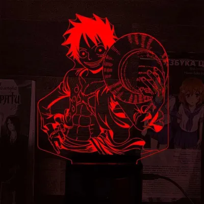 Світильник-нічник Bioworld Monkey D. Luffy One Piece USB Різнокольоровий (28000)