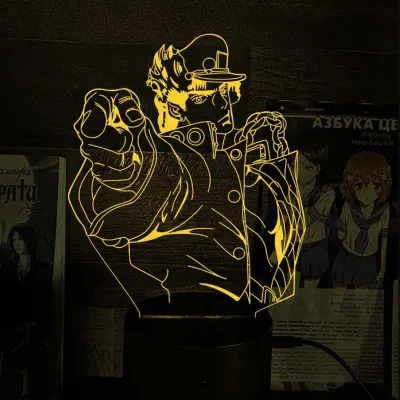 Світильник-нічник Bioworld JoJo Jotaro Kujo Stardust Crusaders USB Різнокольоровий (27997)