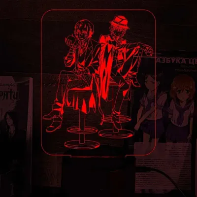 Світильник-нічник Bioworld Bungou Stray Dogs Дазай та Чуя USB Різнокольоровий (27993)