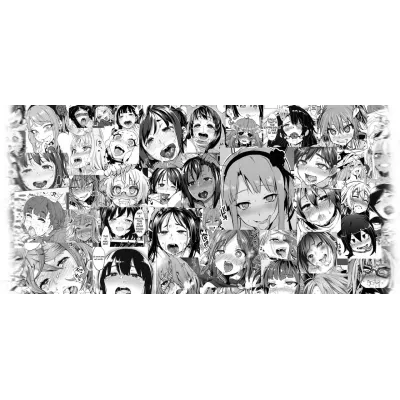 Кухоль Orca Аніме Ahegao 330 мл Чорний (0007)
