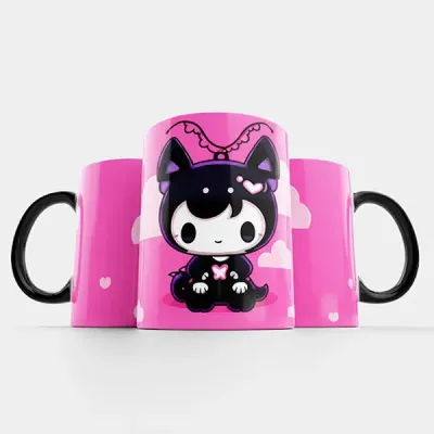 Кухоль Orca Kuromi Onegai My Melody 330 мл Чорний (0785) Кухоль Orca Kuromi Onegai My Melody 330 мл Чорний (0785)