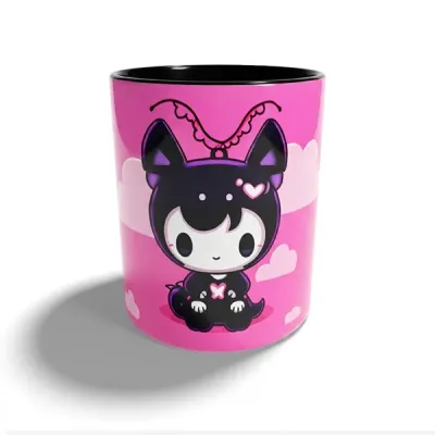 Кухоль Orca Kuromi Onegai My Melody 330 мл Чорний (0785)