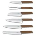 Кухонний набір із підставкою Victorinox Swiss Modern Cutlery Block 6 предметів Коричневий (6.7186.6) Кухонний набір із підставкою Victorinox Swiss Modern Cutlery Block 6 предметів Коричневий (6.7186.6)