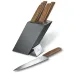 Кухонний набір із підставкою Victorinox Swiss Modern Cutlery Block 6 предметів Коричневий (6.7186.6) Кухонний набір із підставкою Victorinox Swiss Modern Cutlery Block 6 предметів Коричневий (6.7186.6)