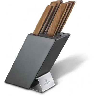 Кухонний набір із підставкою Victorinox Swiss Modern Cutlery Block 6 предметів Коричневий (6.7186.6)