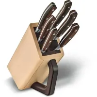 Кухонный набор с подставкой Victorinox Grand Maitre Wood Cutlery Block 6 предметов Коричневый (7.7240.6)