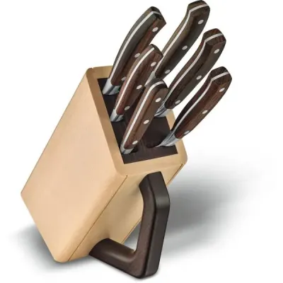 Кухонний набір з підставкою Victorinox Grand Maitre Wood Cutlery Block 6 предметів Коричневий (7.7240.6)