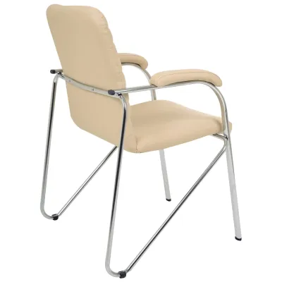 Стілець AMF Rumba Хром Софт Неаполь N-17 88x61x60 см Бежевий (222760)
