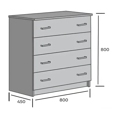 Комод Mebel Star Нео 180х43х75.5 см Бетон (MBS-1323)