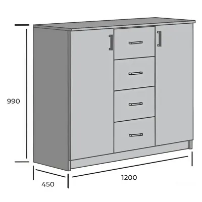 Комод Mebel Star Нео 180х43х75.5 см Дуб ристрето (MBS-1325) Комод Mebel Star Нео 180х43х75.5 см Дуб ристрето (MBS-1325)
