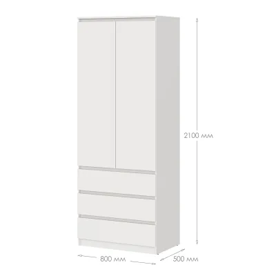 Шкаф распашной Mebel Star Нео 80х50х210 см Аляска белый (MBS-1111) Шкаф распашной Mebel Star Нео 80х50х210 см Аляска белый (MBS-1111)