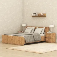 Кровать двуспальная Mebel Star Нео 160х200 см Дуб тахо (MBS-1135)