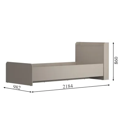 Ліжко односпальне Mebel Star Нео 90х200 см Антрацит (MBS-1147)