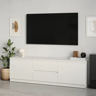 Тумба під телевізор Mebel Star Нео 150х43х53 см Аляска білий (MBS-1250)