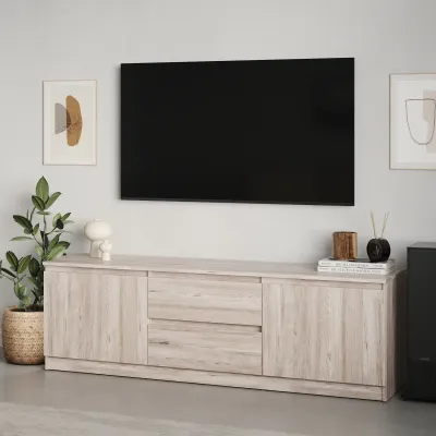 Тумба під телевізор Mebel Star Нео 150х43х53 см Аляска сірий (MBS-1255)