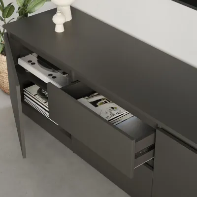 Тумба под телевизор Mebel Star Нео 150х43х53 см Антрацит (MBS-1258)