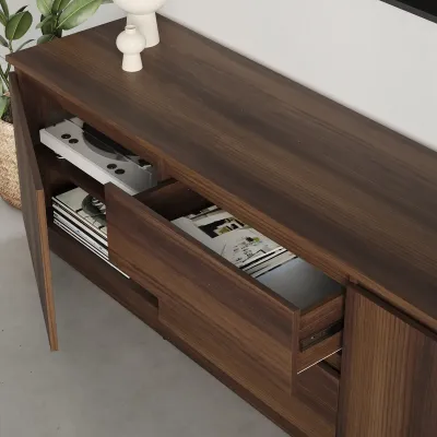 Тумба під телевізор Mebel Star Нео 150х43х53 см Дуб бурштиновий (MBS-1259)