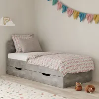 Ліжко односпальне Mebel Star Лилу 90х200 см Бетон (MBS-1347) Ліжко односпальне Mebel Star Лилу 90х200 см Бетон (MBS-1347)