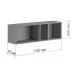 Полиця настінна Mebel Star Лілу 110х27х34 см Аляска сірий (MBS-1361)