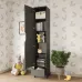 Шкаф пенал Mebel Star Лилу 40x40x210 см Антрацит (MBS-1386) Шкаф пенал Mebel Star Лилу 40x40x210 см Антрацит (MBS-1386)
