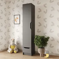 Шкаф пенал Mebel Star Лилу 40x40x210 см Антрацит (MBS-1386)