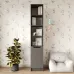 Шкаф пенал Mebel Star Лилу 40x40x210 см Антрацит (MBS-1394)
