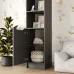 Шкаф пенал Mebel Star Лилу 40x40x210 см Антрацит (MBS-1394)
