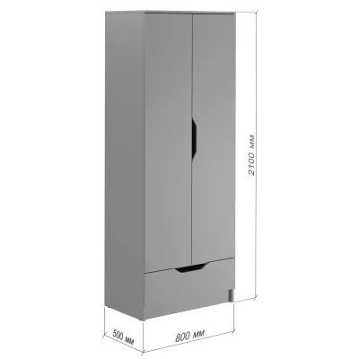 Шафа розпашна Mebel Star Лилу 80х50х210 см Антрацит (MBS-1402)