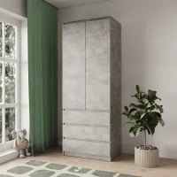 Шафа розпашна Mebel Star Нео 80х50х210 см Бетон (MBS-1417) Шафа розпашна Mebel Star Нео 80х50х210 см Бетон (MBS-1417)