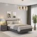 Кровать полуторная Mebel Star Бьянка Ламели 120х200 см Антрацит/Аляска серый (MBS-1431)