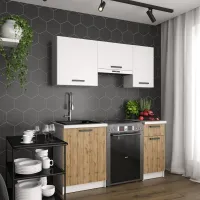 Кухня модульна Mebel Star Nika 1.6 м Аляска білий/Дуб тахо (MBS-1447) Кухня модульна Mebel Star Nika 1.6 м Аляска білий/Дуб тахо (MBS-1447)
