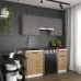 Кухня модульна Mebel Star Nika 1.6 м Антрацит/Дуб тахо (MBS-1455)