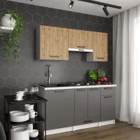 Кухня модульна Mebel Star Nika 1.6 м Дуб тахо/Антрацит (MBS-1457)