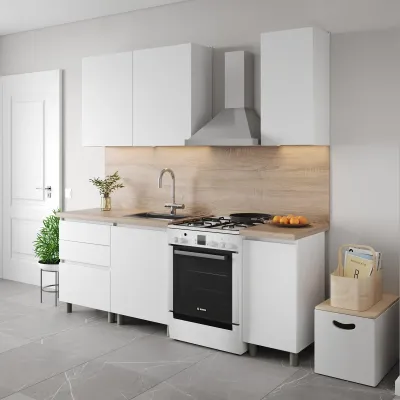 Кухня модульная Mebel Star Эко 1.6 м Аляска белый (MBS-1803) Кухня модульная Mebel Star Эко 1.6 м Аляска белый (MBS-1803)