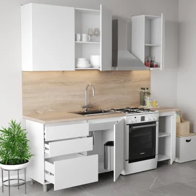 Кухня модульная Mebel Star Эко 1.6 м Аляска белый (MBS-1803) Кухня модульная Mebel Star Эко 1.6 м Аляска белый (MBS-1803)