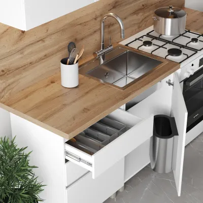 Кухня модульная Mebel Star Эко 1.6 м Аляска белый (MBS-1803) Кухня модульная Mebel Star Эко 1.6 м Аляска белый (MBS-1803)